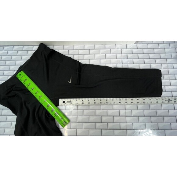 Set of 2 Nike Running Cropped Legging Womens XS Nylon Stretch Black - Picture 10 of 16
